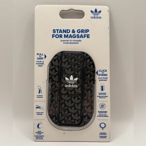 Adidas Stand & Grip for MagSafe Compatible iPhones Black Adidas Trefoil Magnetic